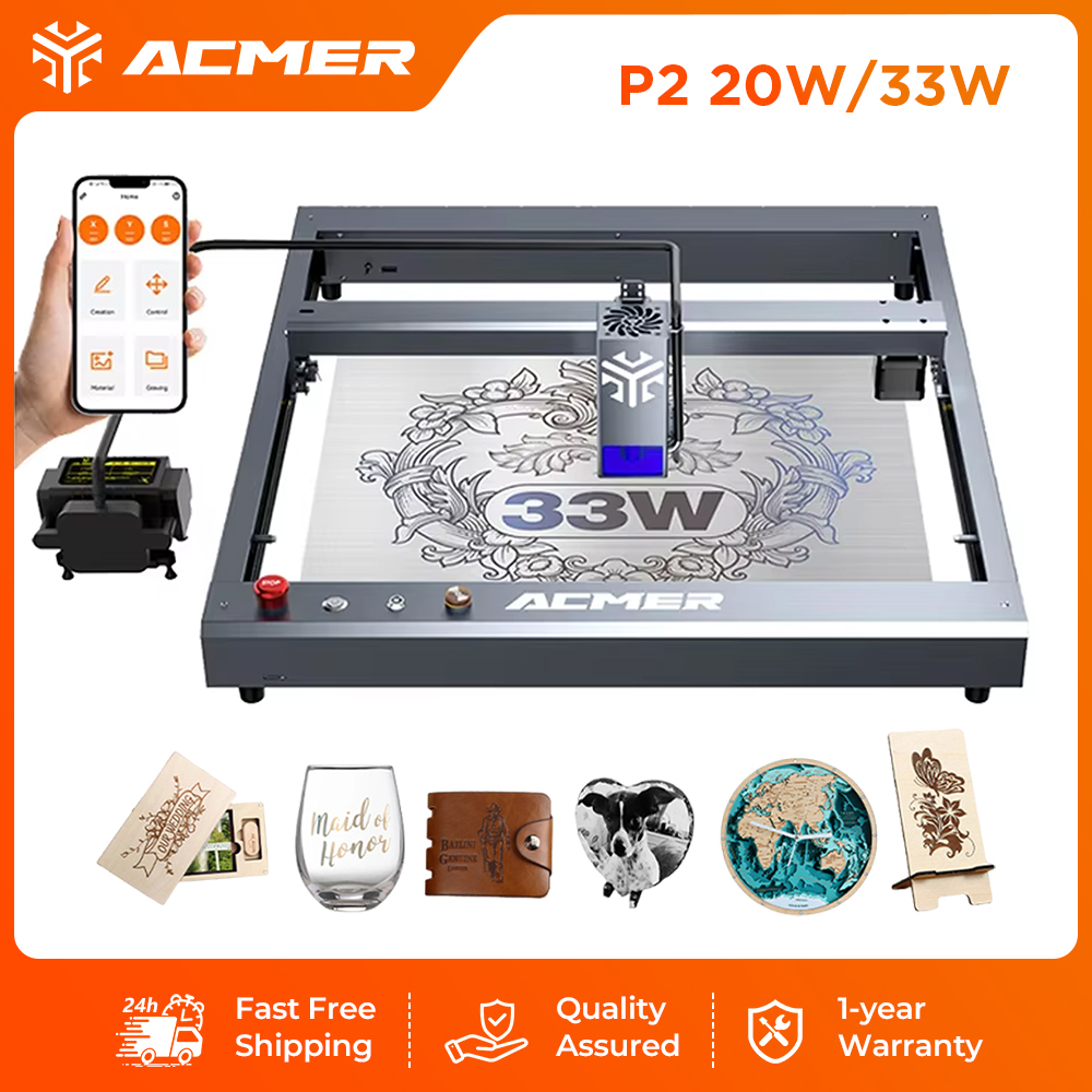 Industrial Laser Engraving Machine - ACMER P2 33W Laserowa Maszyna do
