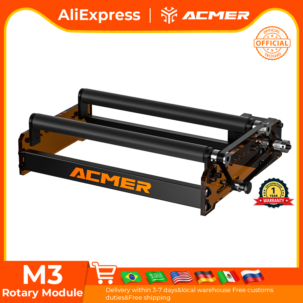 Rotary Axis Laser Engraver - ACMER M3 Laserowy wałek obrotowy 360
