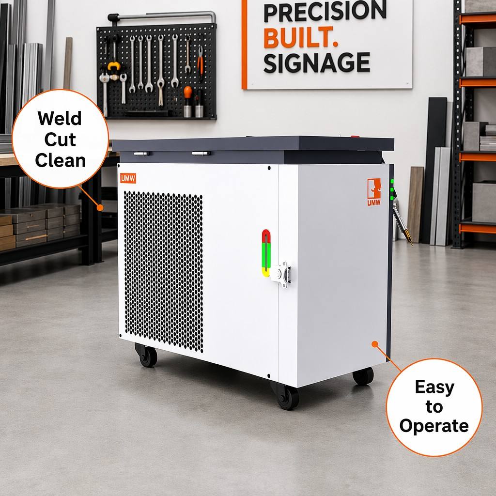 Industrial Laser - Zintegrowana spawarka laserowa UMW z chłodzeniem
