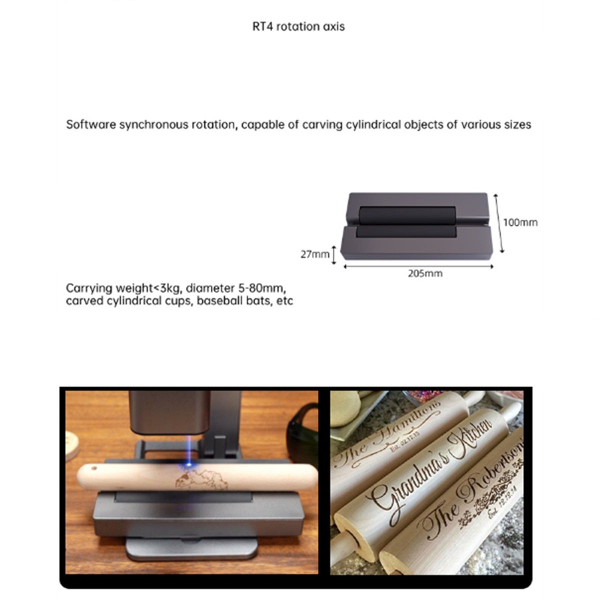 Oś obrotowa R4 do laserowej ma – Rotary Axis Laser Engraver recenzja i cena