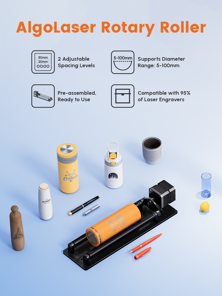 AlgoLaser Rotary Roller 360 °  – Rotary Axis Laser Engraver recenzja i cena