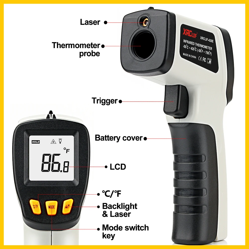 Termometr na podczerwień XRCLI – Industrial Laser Thermometer recenzja i cena