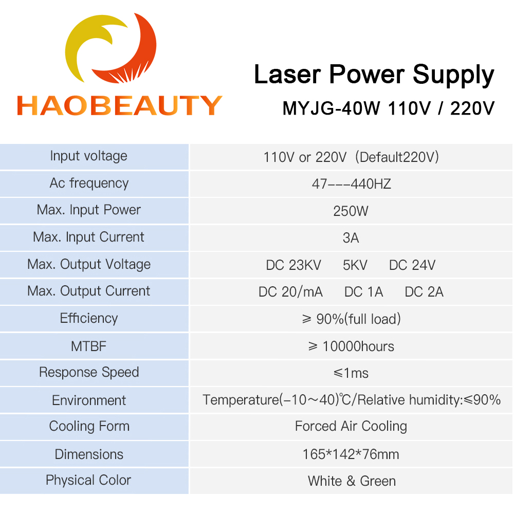 HAOBEAUTY MYJG-40 zasilacz las – Industrial Laser Engraving Machine recenzja i cena