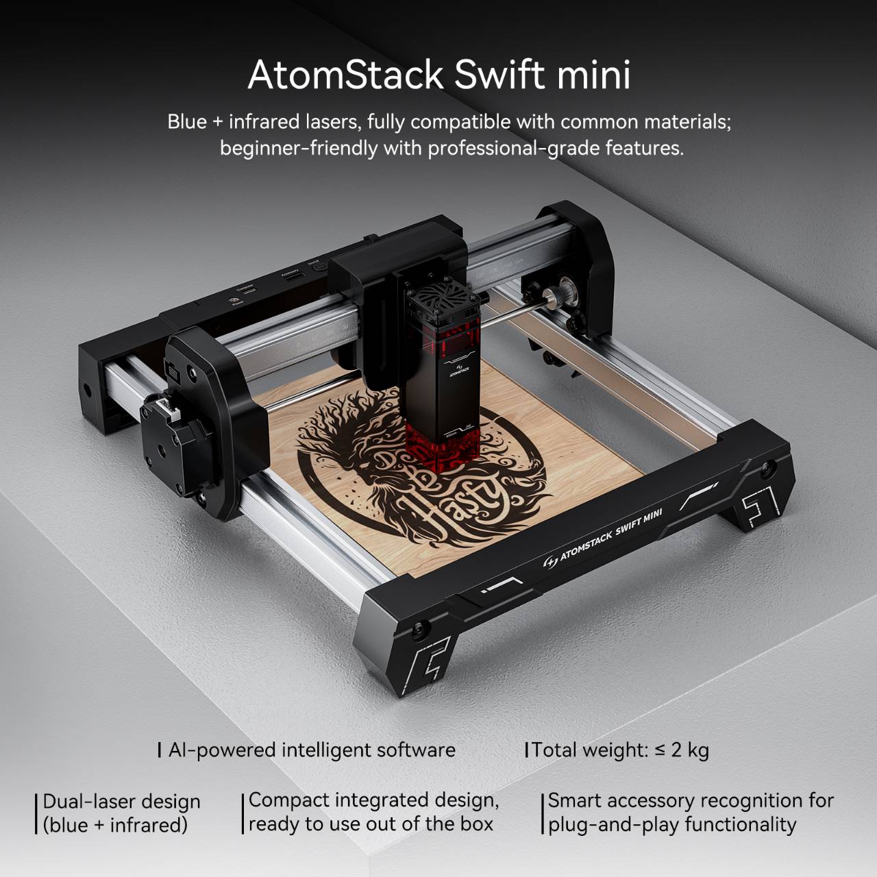 ATOMSTACK Swift Mini Laser Eng – Industrial Laser Printing recenzja i cena