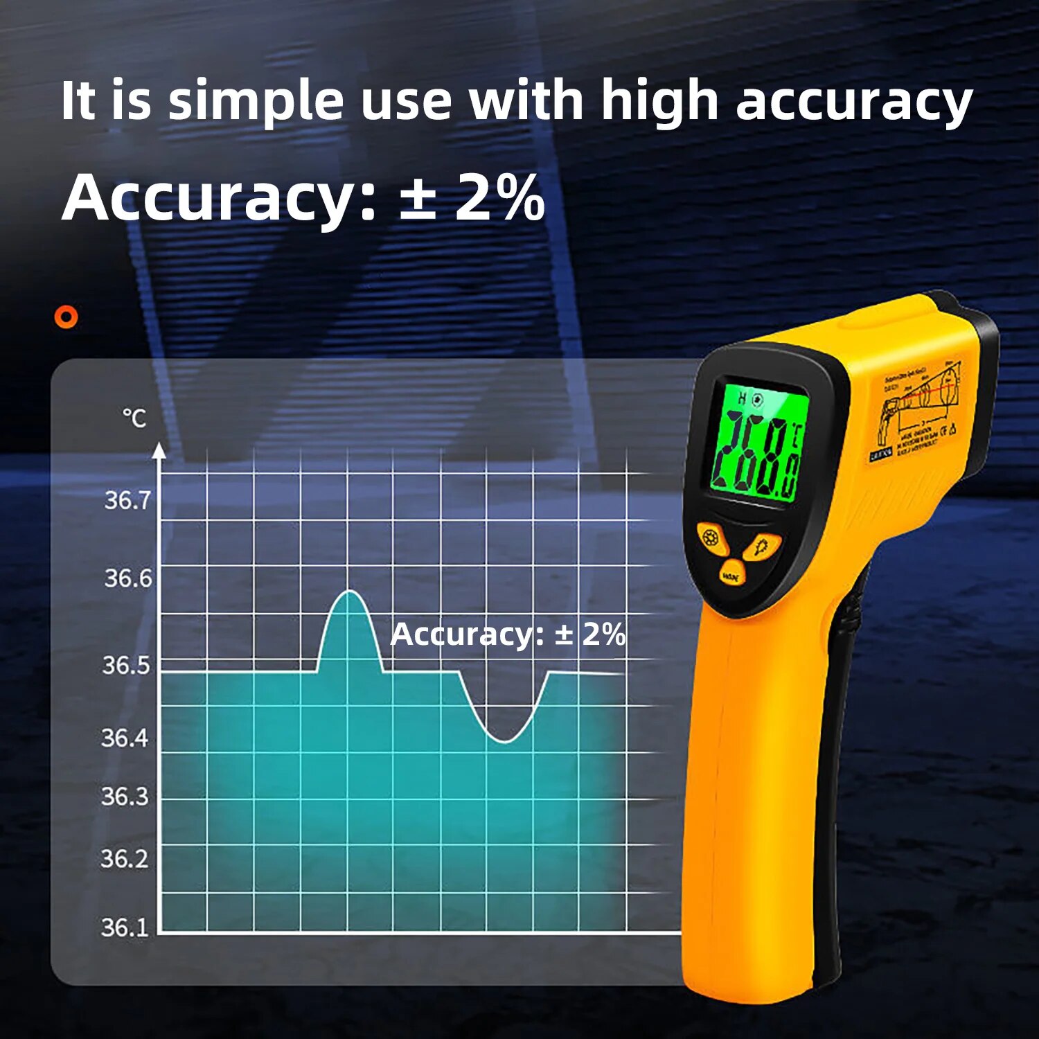 Cyfrowy termometr na podczerwi – Industrial Laser Thermometer recenzja i cena