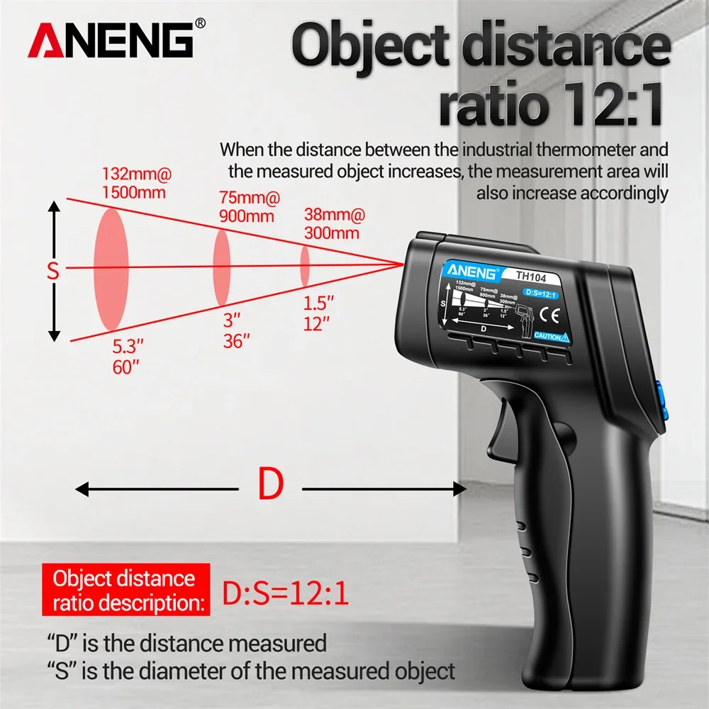 ANENG TH104 Ręczny termometr n – Industrial Laser Thermometer recenzja i cena